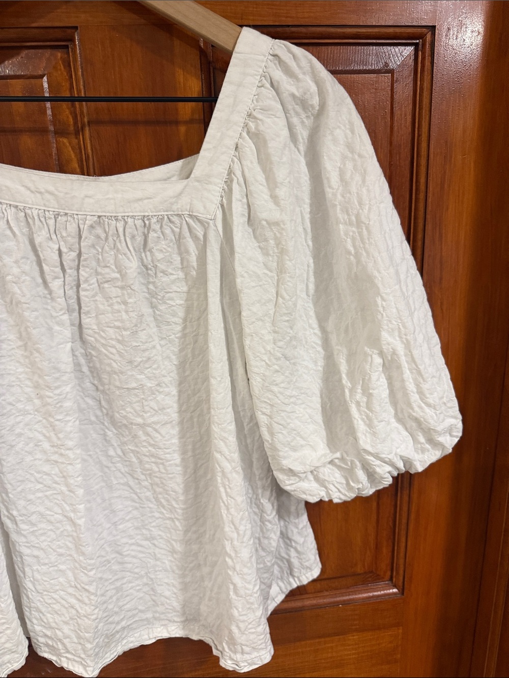 a new day White Square-Neck Puff Sleeve Blouse - Picture 3 of 8